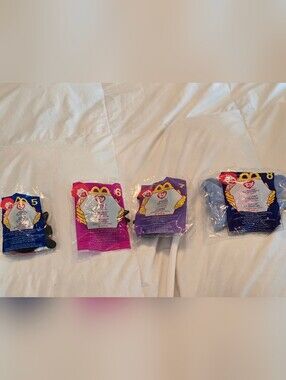 Vintage McDonald’s Teenie Beanie Babies Spinner, Bumble, Lucky & Flutter sealed